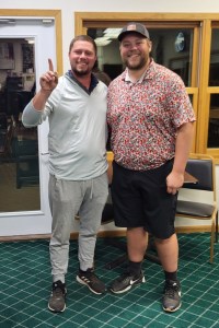 Thursday Men's League playoff champions: Austin Guettner (L) and Blake Harmoning (R) 